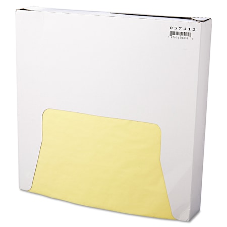 Bagcraft Grease-Resistant Wrap/Liner, 12 x 12, Yellow, PK5000 P057412